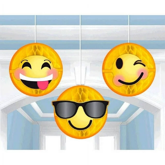 Emoji Smiley LOL Honeycomb Decorations