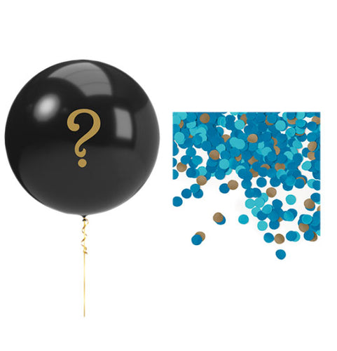 Gender Reveal Girl Or Boy Blue Confetti Balloon Kit