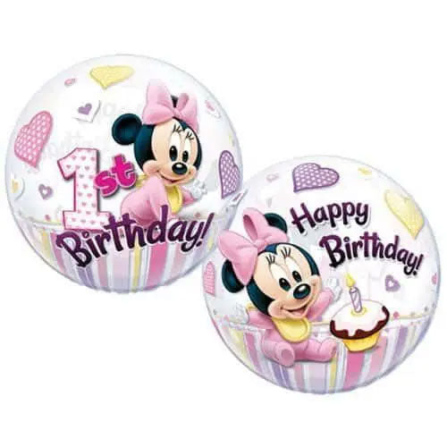 Minnie Mouse 1st Birthday Bubble Balloon