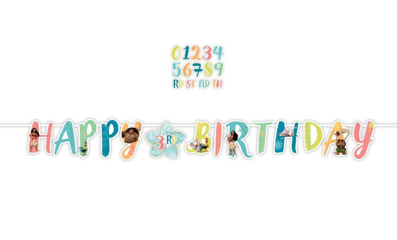 Moana Birthday Banner